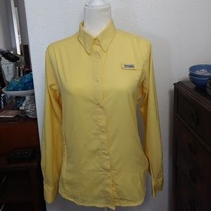 Columbia PFG Yellow Fishing Shirt- Large